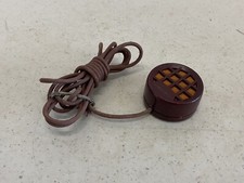 Vintage Shure Crescent Harp Microphone 1950s Maroon Plastic Gold Cloth Grille