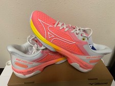 Mizuno Women's Wave Exceed Tour 5 AC Tennis Shoes in Candy Coral/White