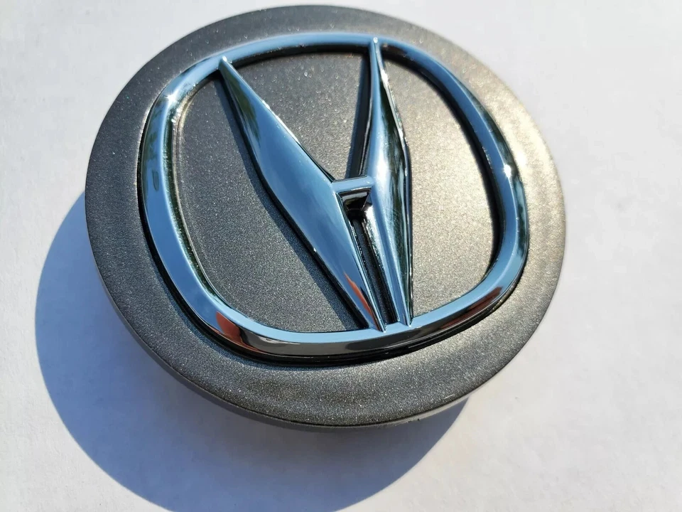 КОМПЛЕКТ ИЗ 4 СЕРЫХ ХРОМИРОВАННЫХ ЦЕНТРАЛЬНЫХ КОЛПАКОВ КОЛЕС ACURA 69 ММ — ОТ ОРИГИНАЛЬНОГО ПРОИЗВОДИТЕЛЯ — ВЫСОКОЕ КАЧЕСТВО - Изображение 3 из 3