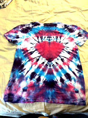 Custom ART BLEEDING HEART Dye Tie Dye T-Shirt, Adult HANES MEDIUM