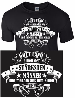 Einer der stärksten Männer Eisstockschützen Eisstock Eisstockschießen Stoc  m211