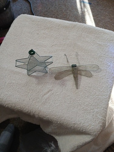 22 Stück Edelstahl Gitter Stern, Libelle und Schmetterling geformte Lichterkette - Bild 4 von 11