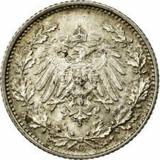 #20963 M&uuml;nze, GERMANY - EMPIRE, 1/2 Mark, 1906, Karlsruhe, VZ+, Silber