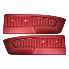 PONY 1964-66 Ford Mustang  Pony Door Panels - Dk Metallic Red - Pair