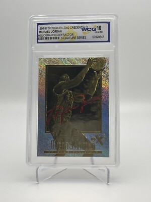 1996-97 MICHAEL JORDAN SKYBOX EX-2000 CREDENTIALS GOLD CARD GM10 PRISM REFRACTOR