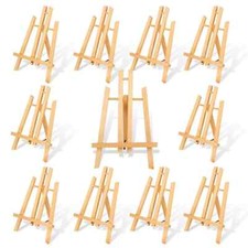 10 Pack 11.8" Wooden Easel, Easel Stand for Painting, Tabletop Easel for Arti...