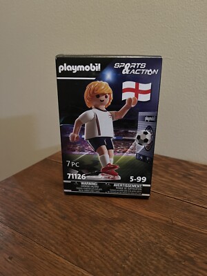 Playmobil Soccer Football Player Set # 71126 - England - NEW FACTORY SEALED