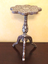 TAVOLINO DA SALOTTO ANTICO LEGNO INTARSIATO GRECIA SIRIA ANTIQUARIATO VS