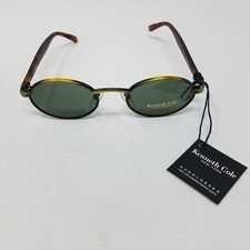 Vintage Kenneth Cole KC4107 GLD Sunglasses UV Protection Round Tortoise New Tags