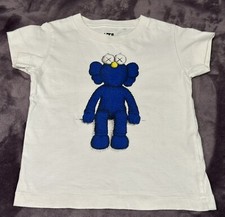 Kaws X Uniqlo Sesame Street BFF Youth White T Shirt Size 3Y Kids Art Tee
