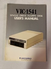 Vintage Commodore VIC-1541 Single Drive Floppy Disk User's Manual Near Mint 5B