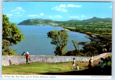 Killiney Bay Bray Head & the Wicklow Mountains IRELAND 4x6 Postcard