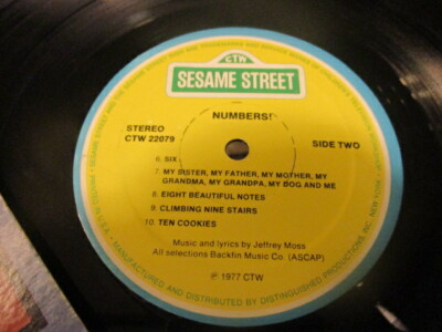 1977 SESAME STREET Numbers LP CTW 22079 Children's VG-/VG- | eBay
