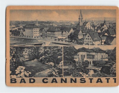 Postcard Multiple View At Bad Cannstatt Stuttgart Germany