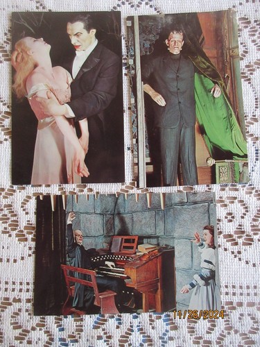 LOT OF 3 VINTAGE UNUSED MOVIELAND WAX MUSEUM CA. BELA LUGOSI DRACULA + MORE!