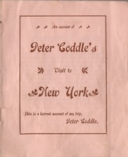 Vintage Instructions for "Peter Coddle's Visit to New York" Game, Story with Bla