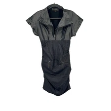 Nicole Miller Collection Dress Mini Gray Cocktail Party Career Size 4