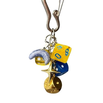 Fashion Dices Charm Keyring Multipurpose Cube Amulet Accessory for Women Purse