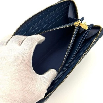 Louis Vuitton Denim Zippy Wallet Long Wallet Blue LV Remix M82958