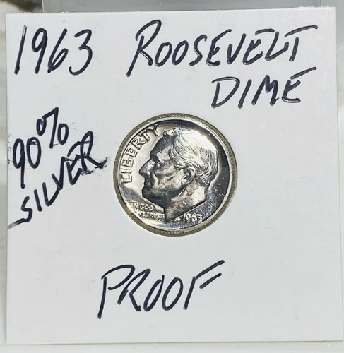 1963 PROOF Roosevelt Dime - Great Luster - CHEAP Shipping!