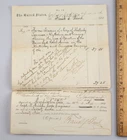 Original 1863 Civil War Purchase Order Receipt For Rebel Lines Map Frank S. Bond