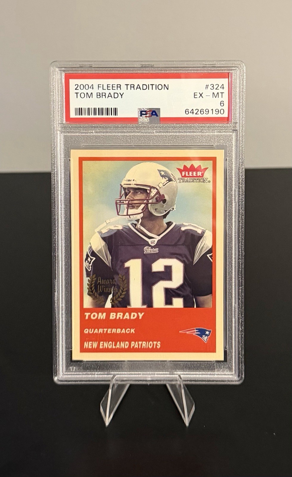2 Card Vintage Tom Brady Lot - 2002 Fleer Tradition PSA 6 / 2004 Topps PSA 4