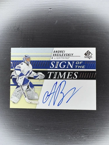 Andrei Vasilevskiy Lightning 19-20 SP Authentic Sign Of The Times Auto
