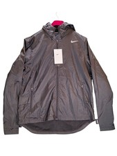 Nike Team Repel Full Zip Jacket Women Small Black Windbreaker Running
