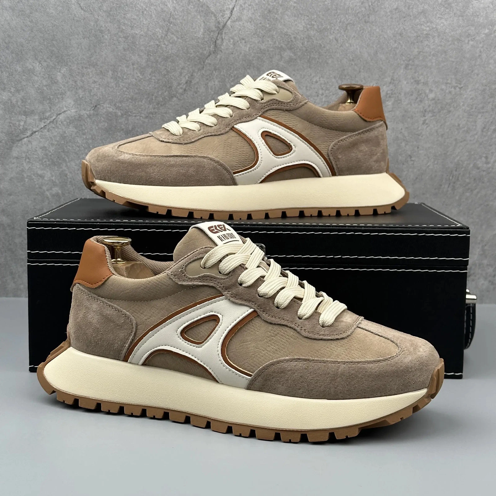 MENS CASUAL RETRO SNEAKERS FITNESS RUNNING TRAINERS - WALKING SPORTS SHOES SIZE
