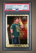 2024 Leaf Metal Legends John Cena Super Prismatic Gold 1/1 PSA 10 Superfractor
