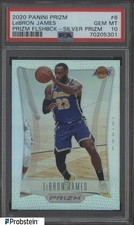 2020-21 Panini Silver Prizm Flashback #6 LeBron James Lakers PSA 10 GEM MINT