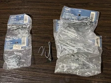 Genuine Kirsch Metal Slip In Drapery Hooks Lot Of 50+ & Pin-on Hooks Lot Of 30+