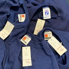 Vtg Signal Logo 7 Blank Sweatshirt Lot 4 Blue Crewneck Pullover USA Youth XL