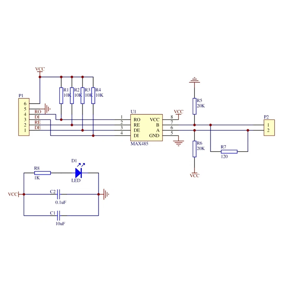 Módulo MAX485 RS-485 a TTL - 5V, Compatible con Microcontroladores ESP32/STM32 - Imagen 4 de 4