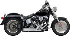 BASSANI XHAUST 1S24D Pro Street Exhaust - Chrome - Turn Out - '86-'17 Softail