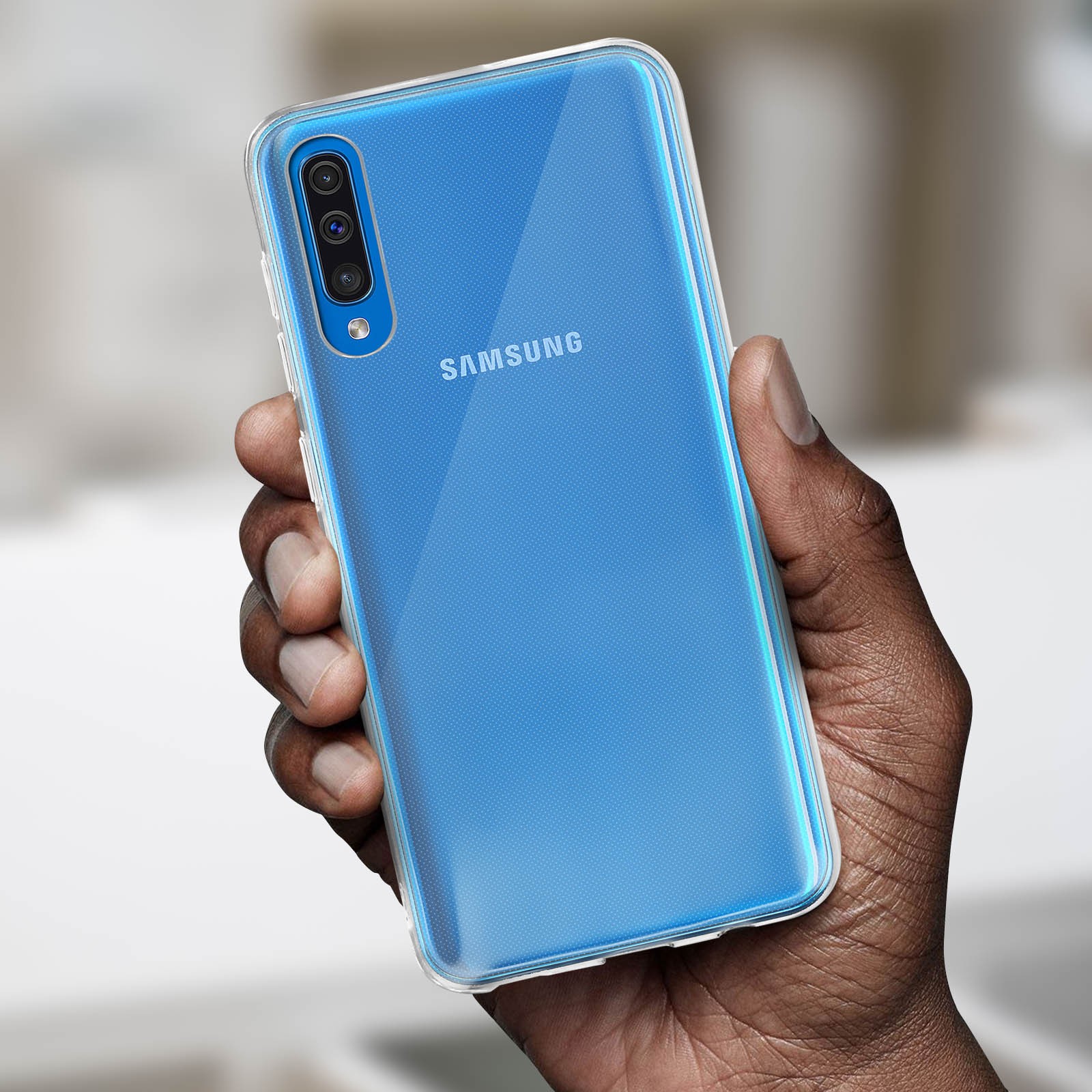 Coque Galaxy A50 silicone transparent accessoire protection dos mat rigide souple