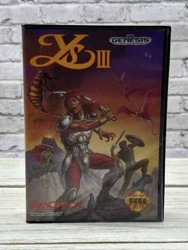 YS III: Wanderers From YS Sega Genesis 1991 Complete in Box