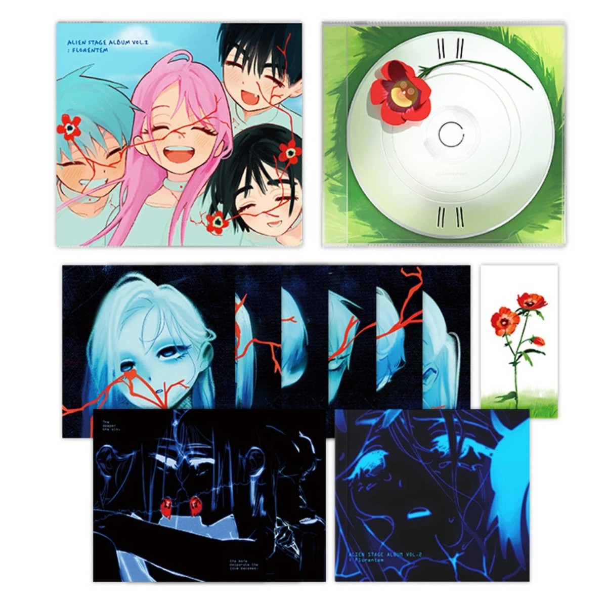 Alien Stage Official Album VOL.1 + VOL.2 Soundtrack CD Postcards