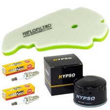 Set Luftfilter Ölfilter Zündkerzen Wartung für Peugeot Satelis 500 ie RS 2006-12