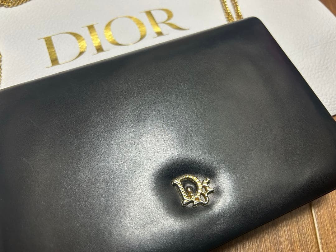 DIOR Vintage Shoulder Bag Black Leather Authentic F0205307 thumbnail 5