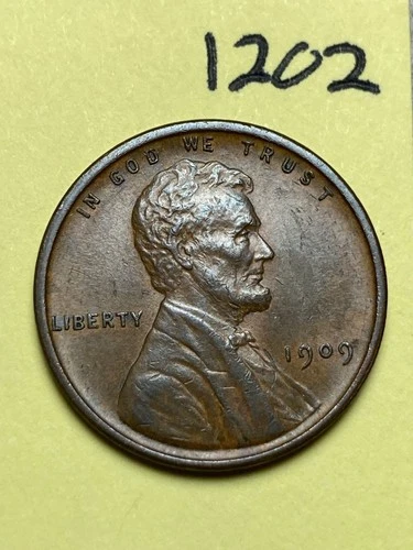 1909-VDB LINCOLN WHEAT CENT, VERY HIGH GRADE!, XF-AU #1202