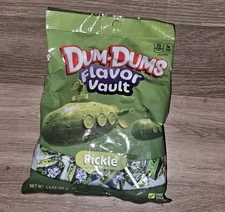 1x Dum Dums Flavor Vault Pickle Lollipops 3.5oz Bag - Limited Edition 2025