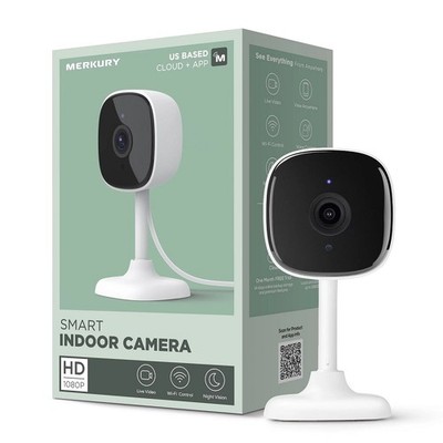 Merkury Smart MI-CW051-199W 1080P Smart Indoor Camera with Voice Control -