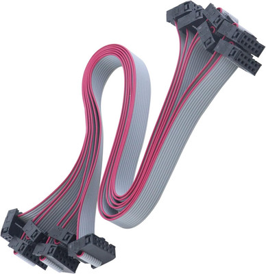 6 Pieces 2.54 Mm Pitch 10 Pin F/F IDC Flat Ribbon Cable Connector Dual Row Data 