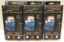 Copper Fit Guardwell Face Protector Mask Gaiter, Blue, One Size Fits Most, 3pk