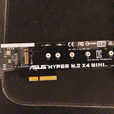 ASUS HYPER M.2 X4 MINI M.2 Adapterkarte für PCI Express x4 Port-Erweiterung