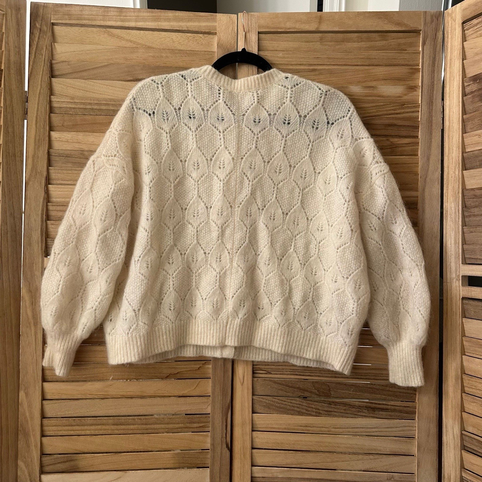 Sezane Phoebe Jumper in Ecru size XS image 2