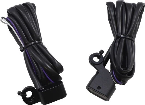 Luz marcadora LED frontal Drag Specialties - negro mate - lente de humo 2040-2785 Foto 2 de 4