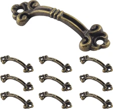 Waziaqoc 20Pcs Vintage Mini Pulls, Bronze Drawer Pull Zinc Alloy Antique Mini De
