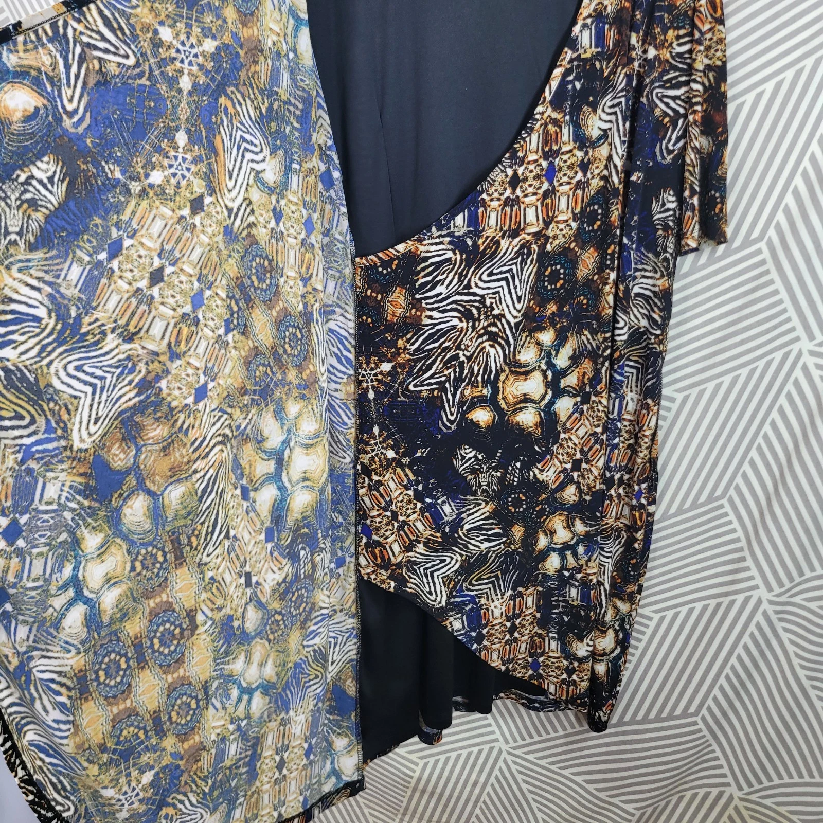 PALM ANGELS Abito Cato Elasticizzato Avvolgente Taglie Forti 20W 20 2X Increspato Geometrico Stampa Animalier Midi